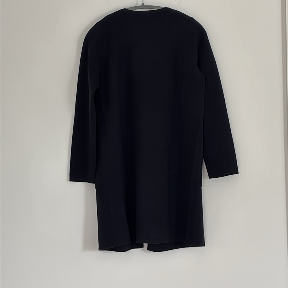 NWT J Crew Long Black Cardigan Sweater Juliette collarless knit blazer size xs - Picture 7 of 10